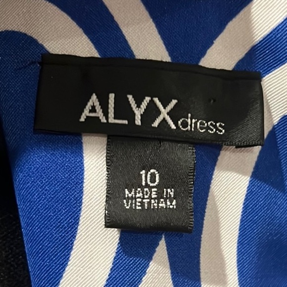 Alyx Blue and White Sleeveless Sheath Mini Dress size 10 - Picture 2 of 10